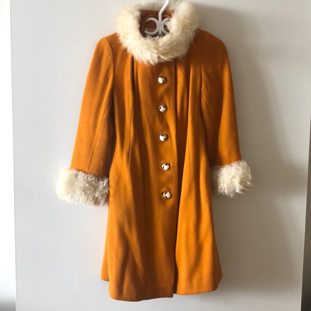 Mustard Orange Vintage Coat
